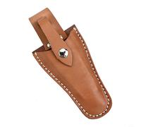 Leather Tool Sheath for Electrician Scissors, Welding Pliers & Garden Shears - 21 x 8.5 cm Brown Cowhide Belt Holder Pouch with Metal Snap