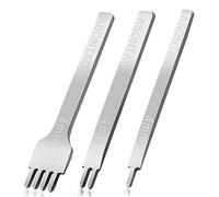 Leather Tools, White Steel 4mm 1/2/4 Prong DIY Diamond Lacing Stitching Chisel Set Leather Craft Kits, Leather Hole Punch. ASONTAO