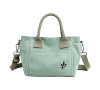 Leather Tote Bag Over The Shoulder Women Woman Beach Weaving Shoulder Bag Ladies Trendy Summer Hand Extra Large (Green,One Size)