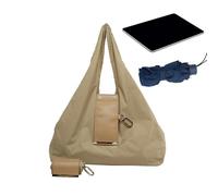 Leather Tote Bag - Trendy Foldable Design, Chic Functional Handbag Purse, Durable Metal Accessories Element, Effortless Portability Tote Shield | For Beach Outings Picnic & Modern Life