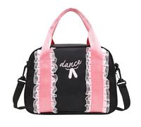 Leather Tote Bags for Women Women's Shoulder Bag Cute Ballet Dance Bag Small Duffle Backpack Tutu Dress Gym For Girls Small Purse Organizer Insert Handbags (Black,One Size)