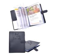 Leather Tract Holder for Ministry Organizer, Field Service Folder, Pioneer Gift Supplies, Navy Blue, MINI