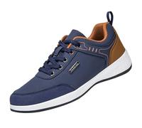 Leather Trainer Men Fasion Casual Lace Up Waterproof Non Slip Walking Shoes