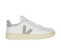 Veja Men's 'V-12 Leather' Leather Trainers in Light Grey | Size: 8 Veja Light Grey 8