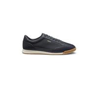 BOSS Leather trainers with foil logo - Style Nitan_Lowp_lt, 50568493 Dark Blue 9
