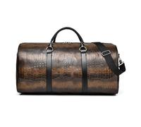 Leather Travel Bag Business Flight Luggage Travel Duffle Bag for Men PU Leather Waterproof Large Capacity Carrying Garment Bag(Color-02)