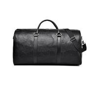 Leather Travel Bag Business Flight Luggage Travel Duffle Bag for Men PU Leather Waterproof Large Capacity Carrying Garment Bag(Color-03)