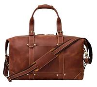 Leather Travel Bag for Man Vintage Leather Big Capacity Travel Duffel Male Business Handbag Carry on Luggage Bag(1)