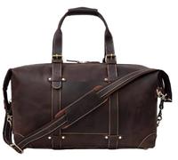 Leather Travel Bag for Man Vintage Leather Big Capacity Travel Duffel Male Business Handbag Carry on Luggage Bag(2)