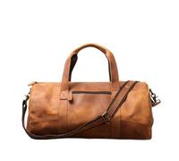Leather Travel Bag Leather Duffle Weekender Bags Carry On Messenger Bag Men's Vintage Duffel Travel Bag Gym Sport Tote Bags(Brown)