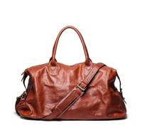 Leather Travel Bag Leather Travel Bag Men Duffel Bag Overnight Luggage Bag Carry On Large Weekend Shoulder Gym Bag Tote