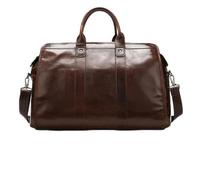 Leather Travel Bag Soft Cowskin Duffle Bags Leather Hand Luggage Travel Shoulder Bags Weekender Bag