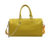 Leather Travel Bag Summer Training Fitness Sports Gym Yoga Bag for Women Large Luggage Bag Portable Travel Duffel Handbag Weekend Bag Shoulder Bag