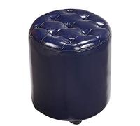 Leather Upholstered Cube Pouf Ottoman,pouffe Footstool Solid Wood Square Leather Living Room Coffee Table Small Bench-e 35x35x40cm(14x14x16inch)