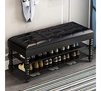 Leather Upholstered Entryway Bench With Acrylic Legs,2-layer Rack Lift Top Storage Bench,Rustic Entry Organizer-A 110x30x48cm(43x12x19inch) (F 110x30x48cm(43x12x19inch))
