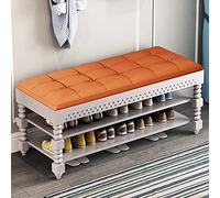 Leather Upholstered Entryway Bench With Acrylic Legs,2-layer Rack Lift Top Storage Bench,Rustic Entry Organizer-A 110x30x48cm(43x12x19inch) (C 90x30x48cm(35x12x19inch))