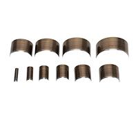 Leather V Shape Punch DIY Tool Set, Stainless Steel Tail Cut Puncher, Round Belt Perforated Accessory Kit with 10 Semicircle, 9 V Type, 9 Shallow Semicircle, 15 Round Punch for Lea (A28 semicircle