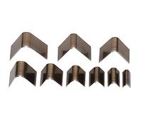 Leather V Shape Punch DIY Tool Set, Stainless Steel Tail Cut Puncher, Round Belt Perforated Accessory Kit with 10 Semicircle, 9 V Type, 9 Shallow Semicircle, 15 Round Punch for Lea (A29V type 9-piece