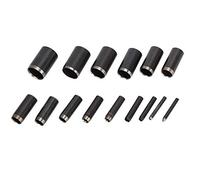 Leather V Shape Punch Set, DIY Leather Craft Tool, Stainless Steel Round Belt Perforated Accessory Kit with 10 Semicircle, 9 V Type, 9 Shallow Semicircle, 15 Round Punch for Leathe (A31 round punch