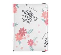 Leather Vaccine Card Passport Case for Girls Boys Women and Men,Travel Gift Cute Happy Mothers Day, Multicolor, One Size, Casual
