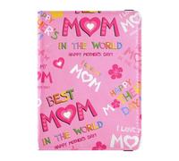 Leather Vaccine Card Passport Case for Girls Boys Women and Men,Travel Gift Happy Mothers Day Love You Mom, Multicolor, One Size, Casual