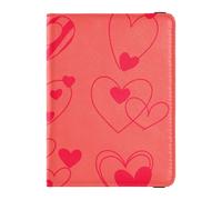 Leather Vaccine Card Passport Case for Girls Boys Women and Men,Travel Gift Happy Valentine's Day Mothers's Day Red Heart, Multicolor, One Size, Casual