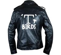 Leather Verse T-Birds Patch John Travolta Grease Danny Zuko Geniune Leather Jacket XL