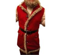 Leather Verse The Christmas Chronicles Santa Claus Red Leather Fur Vest UniSex 2XS-4XL