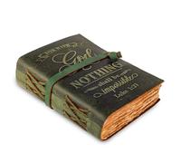 LEATHER VILLAGE Bible Notebook For Women, Forest Green 7x5