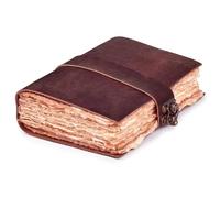 LEATHER VILLAGE Celtic Tree Notebook Tree Deckle, Turquoise 13x8
