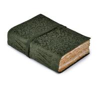 LEATHER VILLAGE Leather Bound Floral Embossed Journal for Women Men - 200 Pages, 6”X4”(A6), Aqua - Book of Shadows, Vintage Blank Paper Travel Diary, Notebook for Writing, Drawing, Sketchbook