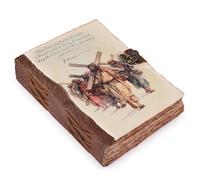 LEATHER VILLAGE Nature Notebook Leather Tree of Life, Natural Tan 6x4 | Genuine buff leather, 200 blank deckle edge pages, embossed tree face; travel gifts for gifting to travelers