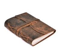 LEATHER VILLAGE Vintage Leather Journal (A4) | Brown | 240 Pages Lined Paper | Perfect for Office, Travel, & Personal Use | Premium College Ruled Notebook for Men & Women
