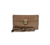 Leather Village Women's Small classic real leather clutch shoulder bag locked clasp in Taupe Leather Village Taupe One Size