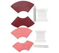 Leather Vintage Bookmark Corner Page Marker Needle Thread Burgundy RED for Reading Accessories