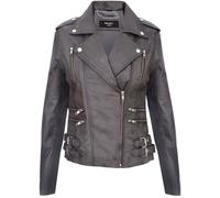 Leather Vintage Brando Biker Jacket-Orlando Infinity Leather Grey 12