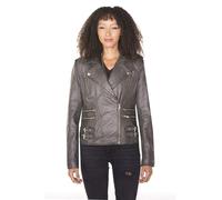 Leather Vintage Brando Biker Jacket-Orlando Infinity Leather Grey 8