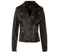 Leather Vintage Brando Biker Jacket-Orlando Infinity Leather True Black 8