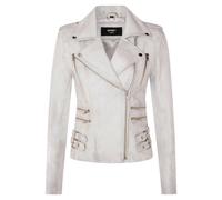 Leather Vintage Brando Biker Jacket-Orlando Infinity Leather White 20
