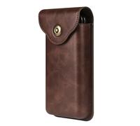 Leather Waist Belt Bag Men Compatible with Samsung Galazy Z Fold 6 5 4 3 2 1, Smartphone Waist Pouch Leather Phone Holster with Magnetic Closure Travel Fanny Pack Compatible with Huawei Mate XS/X3/X2