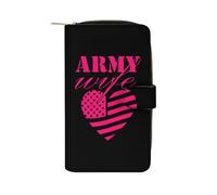 Leather Wallet American Army Women's Wallets Vintage Women Card Case Card Case Genuine Leather Wallets for Girls, Unisex, Friend