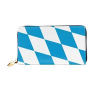 Leather Wallet Bavarian Flag Women Card Case Retro Style Handbag RFID Blocking Ladies Wallet Pouch for Evening Party, Teens, Mother