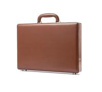 leather wallet business wallet password box for men women laptop briefcases, Brown, 42*30*7.5cm