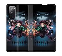 Leather Wallet Case for Samsung Galaxy S20 FE / S20FE Manga Demon Slayer Black
