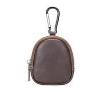 Leather Wallet - Change Purse | Waterproof Changing Bag | Small Card Coin Wallet with Zip | Key Case | Portable Coin Bag Change Holder for Men and Women, Dark coffee, see description, See description