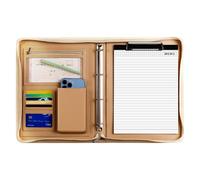 Leather Wallet - Leather Wallet for Men, Travel Organizer for Tablet | Business Folio Organizer with Notepad A4, Curriculum Binder Folder, Document Folder A4, B, brown, Fare riferimento alla