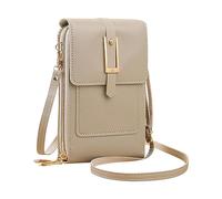 Leather Wallet Men's 1 in Wallets Simple Messenger Multifunctional Mobile Phone Women's Bag Vertical Wallets Women Large Many Mobile Phone, grey, standard size