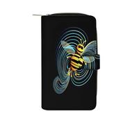 Leather Wallet Multifunction Long Wallet Fashion Illustration in The Dark Printing Leather Purse with For Women And Men, style, 19.7x11x3.5cm, Leather Wallet