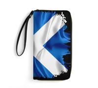 Leather Wallet Scotland Scottish Flag Leather Purse Card Case Handbags Cute Wallet Pouch for Teens, Friend, Kids