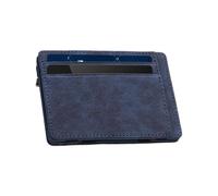 Leather Wallet - Ultra Slim Simple Money Purse, Magic Pocket Card Cases, Blue, Siehe Beschreibung, See description